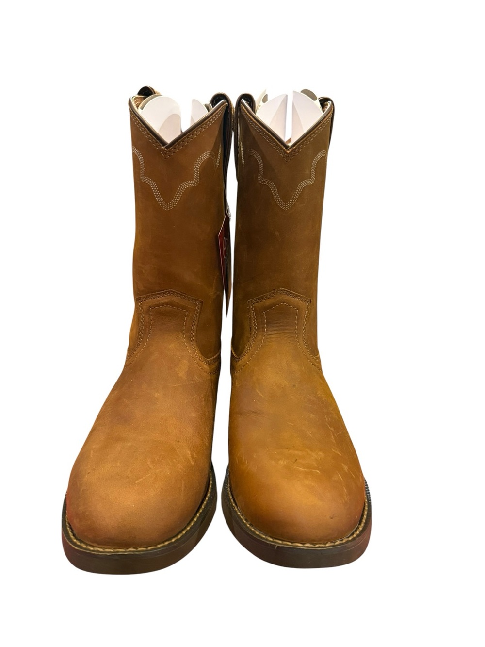 Justin Jeb Apache Cowhide Roper Boots Tan Style 3902 Men’s Size 10 D NWT $189.99 - Picture 5 of 14